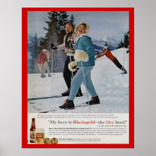 Vintage Wintersportarten - Rheingold Poster