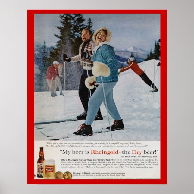 Vintage Wintersportarten - Rheingold Poster (Vorne)