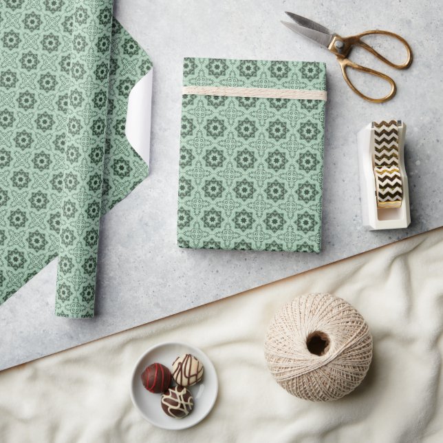 Vintage-Wintersterne-Geschenkpapier Geschenkpapier (Kunsthandwerk)