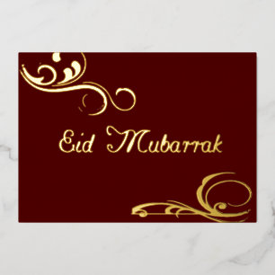 Vintage Wirbel - Einladung zum Eid Mubarrak Foil