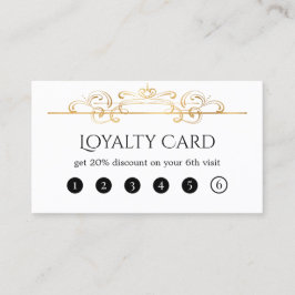 Vintage Wirbel für White Gold Foil Classic Chic Visitenkarte