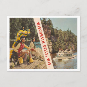 Vintage Wisconsin Dells Wisconsin Postkarte