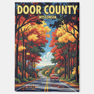 Vintage Wisconsin Door Landkreis Travel Magnet
