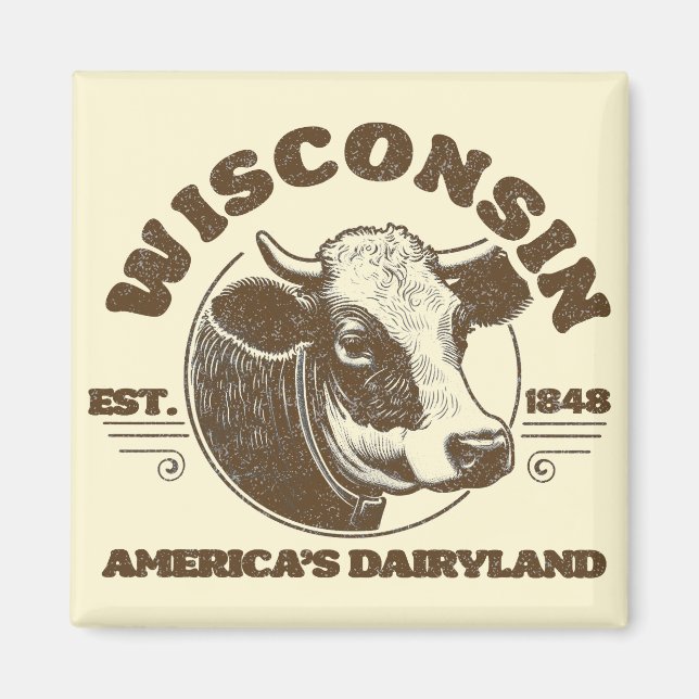 Vintage Wisconsin Magnet (Vorne)
