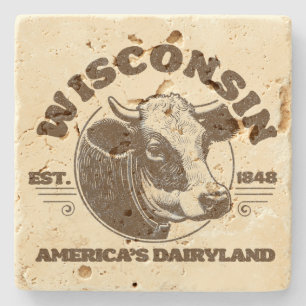 Vintage Wisconsin Steinuntersetzer