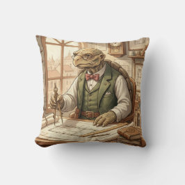 Vintage Wise Turtle Architect Wurfkissen Kissen