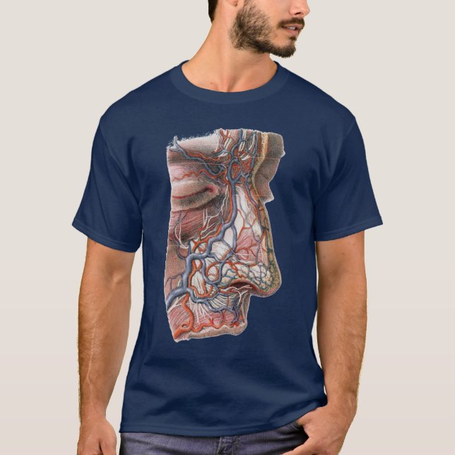 Vintage Wissenschaft menschliche Anatomie, Angesic T-Shirt (Vorderseite)