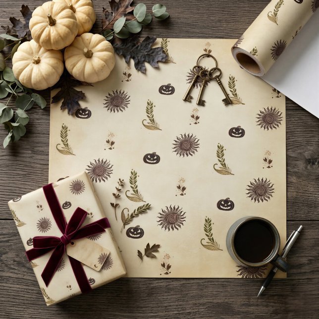 Vintage-Witchcore-Halloween-Geschenkpapier Geschenkpapier (Von Creator hochgeladen)