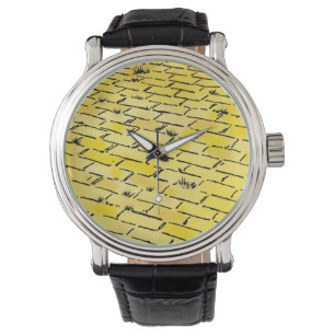 Vintage Wizard of Oz Gelbe Ziegelstraße von Denslo Armbanduhr