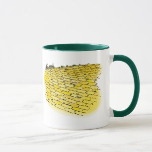 Vintage Wizard of Oz Gelbe Ziegelstraße von Denslo Tasse