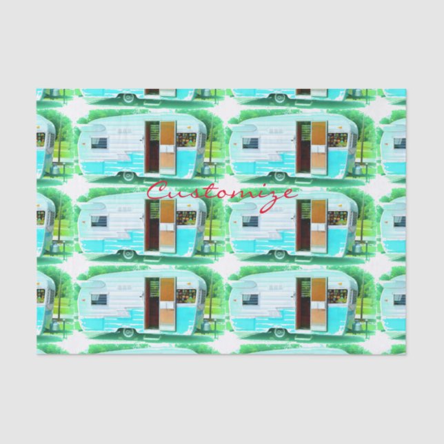 Vintage Wohnwagen Thunder_Cove Seidenpapier (Vorderseite)