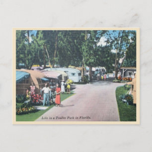 Vintage-Wohnwagenpark in Florida Postkarte