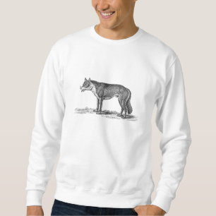 Vintage Wolf-Illustration - Schablone der Sweatshirt