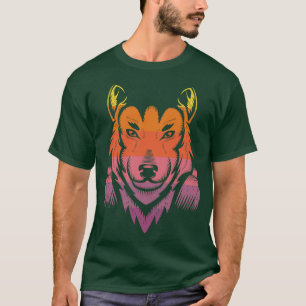 Vintage Wolf-Kopfhörer T-Shirt