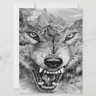 Vintage Wolf-Leinwand | Einzigartige Geschenkidee