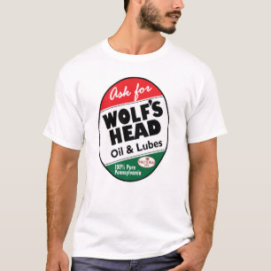 Vintage Wolfs Head-Schild T-Shirt