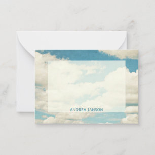 Vintage Wolke Mitteilungskarte