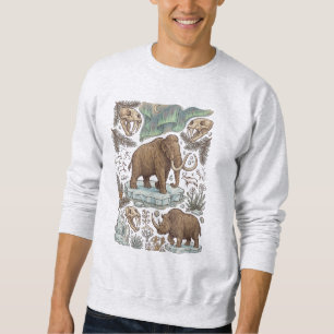 Vintage Wollhaarmammut Eiszeit Sweatshirt