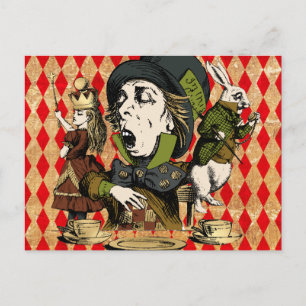 Vintage Wonderland Charakter Postkarte