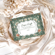 Vintage Woodland Bunny Floral Baby Diapper Raffle 