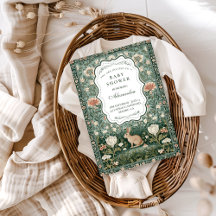 Vintage Woodland Bunny Floral Baby Shower