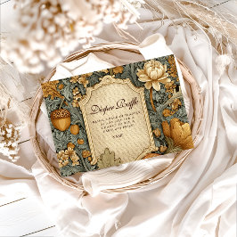 Vintage Woodland Floral Diapper Raffle  Begleitkarte