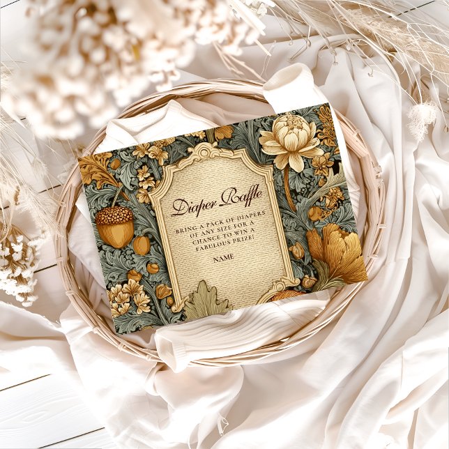 Vintage Woodland Floral Diapper Raffle  Begleitkarte (Von Creator hochgeladen)