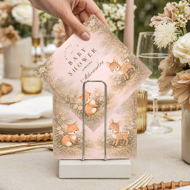 Vintage Woodland Forest Animals Baby Shower Serviette