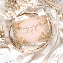 Vintage Woodland Forest Animals Diapper Raffle