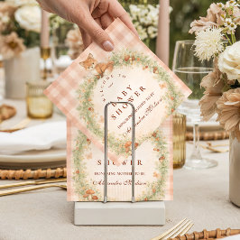 Vintage Woodland Fox Baby Shower Serviette