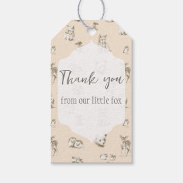 Vintage Woodland-Kleintiere Geschenkanhänger