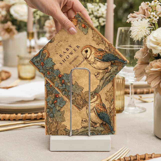 Vintage Woodland Owl Baby Shower Serviette (Von Creator hochgeladen)