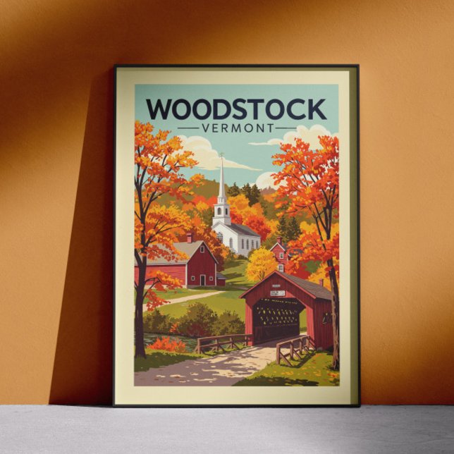 Vintage Woodstock Vermont Poster (Von Creator hochgeladen)