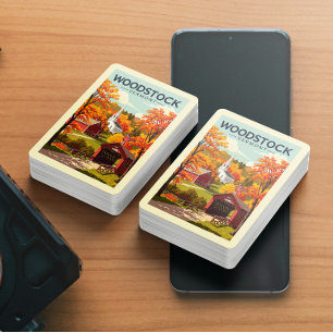 Vintage Woodstock Vermont Spielkarten