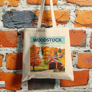 Vintage Woodstock Vermont Tragetasche