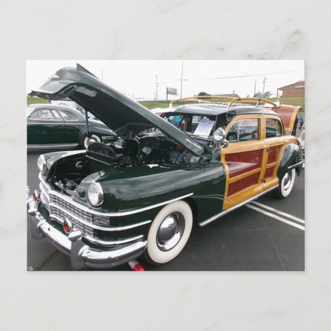 Vintage Woody Postkarte (Vorderseite)