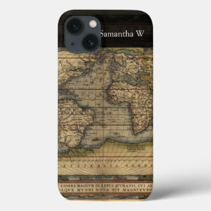Vintage World Map Atlas Historical Design iPhone 13 Hülle