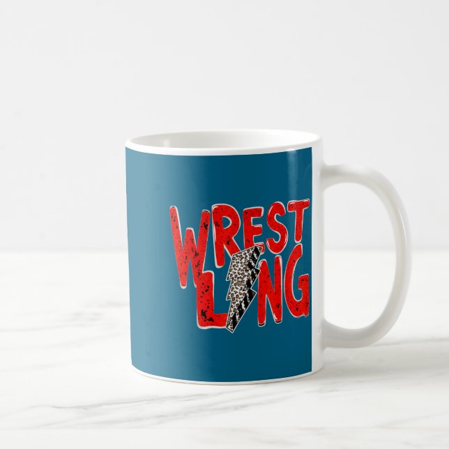 Vintage-Wrestling-Mama-Papa-Leopard-Blitz  Kaffeetasse (Rechts)
