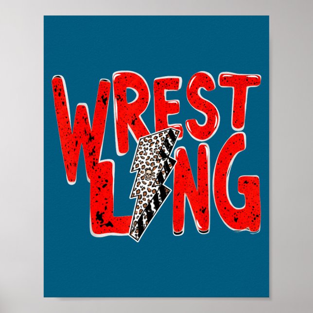 Vintage-Wrestling-Mutter-Vater-Leopard-Blitz  Poster (Vorne)