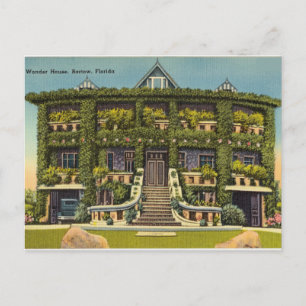 Vintage, Wunderhaus, Bartow, Florida Postkarte