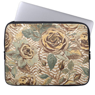 Vintage, wunderschöne Rosen mit Design Kunst Laptopschutzhülle