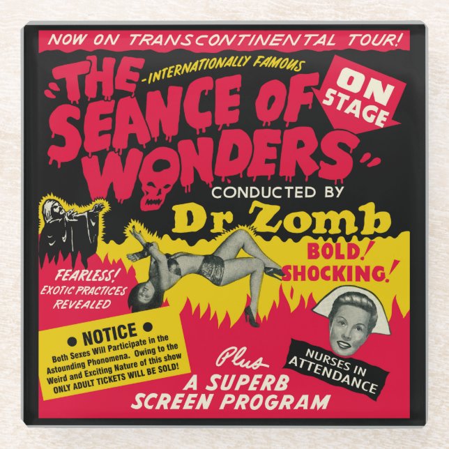 Vintage Wunderwarte Glasuntersetzer (Vorderseite)