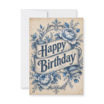 Vintage-Wünsche Alles Gute zum Geburtstag Karte 