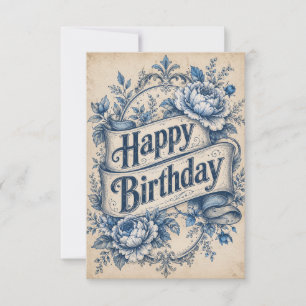 Vintage-Wünsche Alles Gute zum Geburtstag Karte