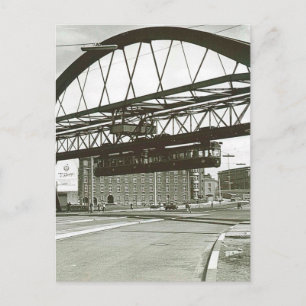 Vintage Wuppertaler Schwebebahn-Foto Postkarte