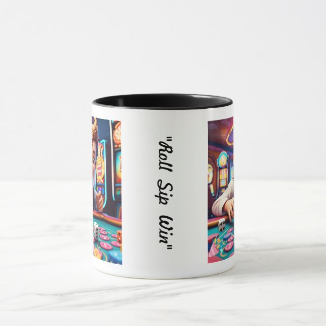 "Vintage Würfel-Design" Tasse (Zentrum)