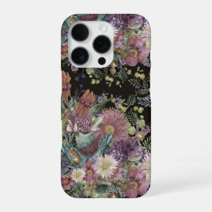Vintage-Wurfkissen mit australischen Wildblumen iPhone 16 Pro Hülle