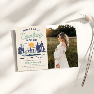 Vintage Wüste Western Kinderdusche Einladung