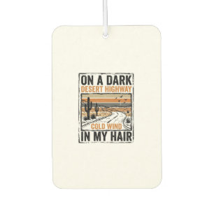 Vintage-Wüsten-Highway-Wind-Grafik-T-Shirt-Design Autolufterfrischer