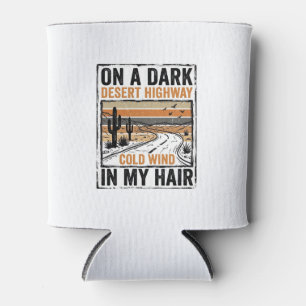 Vintage-Wüsten-Highway-Wind-Grafik-T-Shirt-Design Dosenkühler